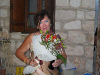 Delivering a bouquet and wine in Cyprus