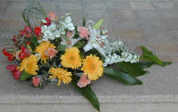 Table decortions made of flowers are delivered throughout the Larnaca area of Cyprus every day