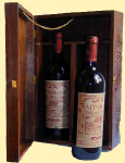 Hand carved wine gift presentation box